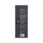 Back of Lucid Sauternes box, dark grey with tasting notes peach, apricot, honey, Peru origin, nutrition panel and barcode.