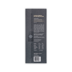 Back of Lucid Chocolatier 54% Dark-Milk charcoal box with Fernglen Farm story, ingredients, and nutrition table.
