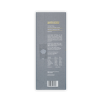 Back of a gray Lucid Chocolatier 52% Milk Chocolate box showing tasting notes, ingredients, and nutrition information.