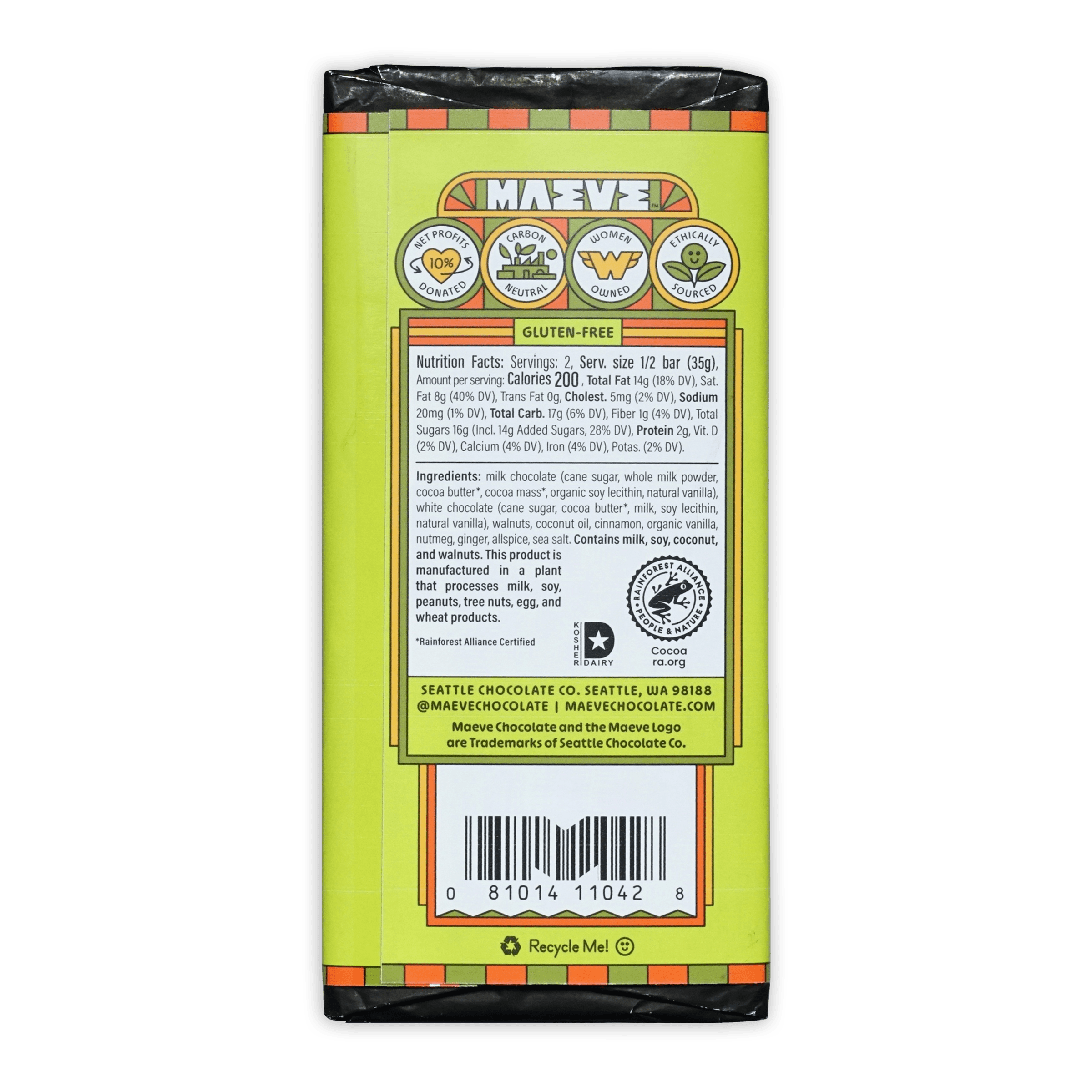 Maeve 14-Carrot Cake Truffle white and milk bar in vibrant lime green wrapper