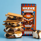 Stack of toasted s’mores in Maeve Cabin S’mores Truffle Bar
