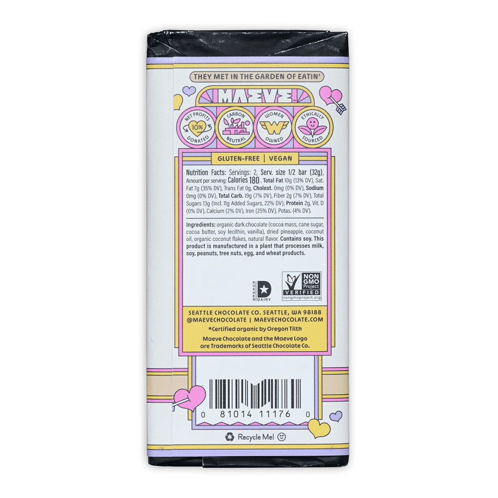 Maeve Forbidden Fruits vegan gluten-free Coconut & Pineapple truffle bar