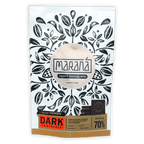 Marana Mini Square Bites Dark 70% in leaf-patterned pouch