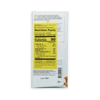 Back of Marana Piura Dark 70% chocolate bar wrapper with yellow nutrition label