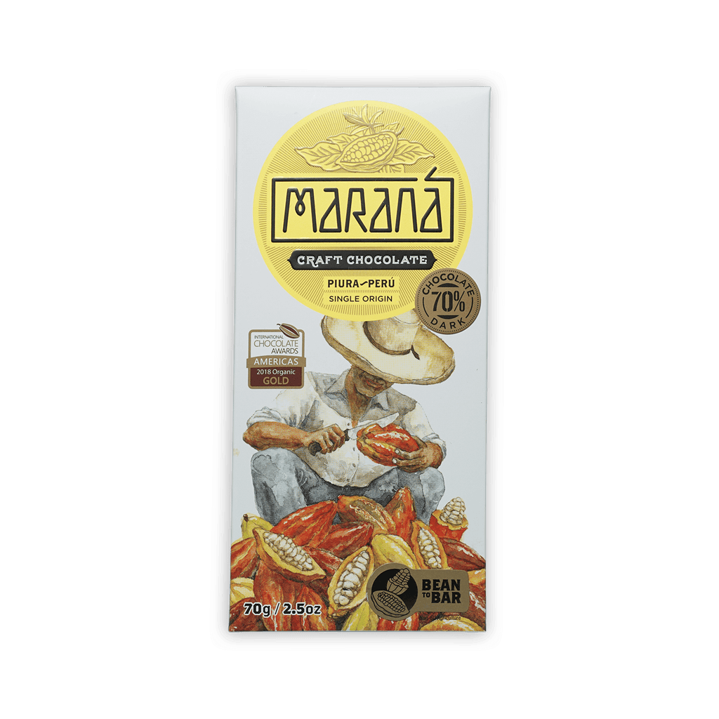 Marana Piura Dark 70% craft chocolate bar from Peru
