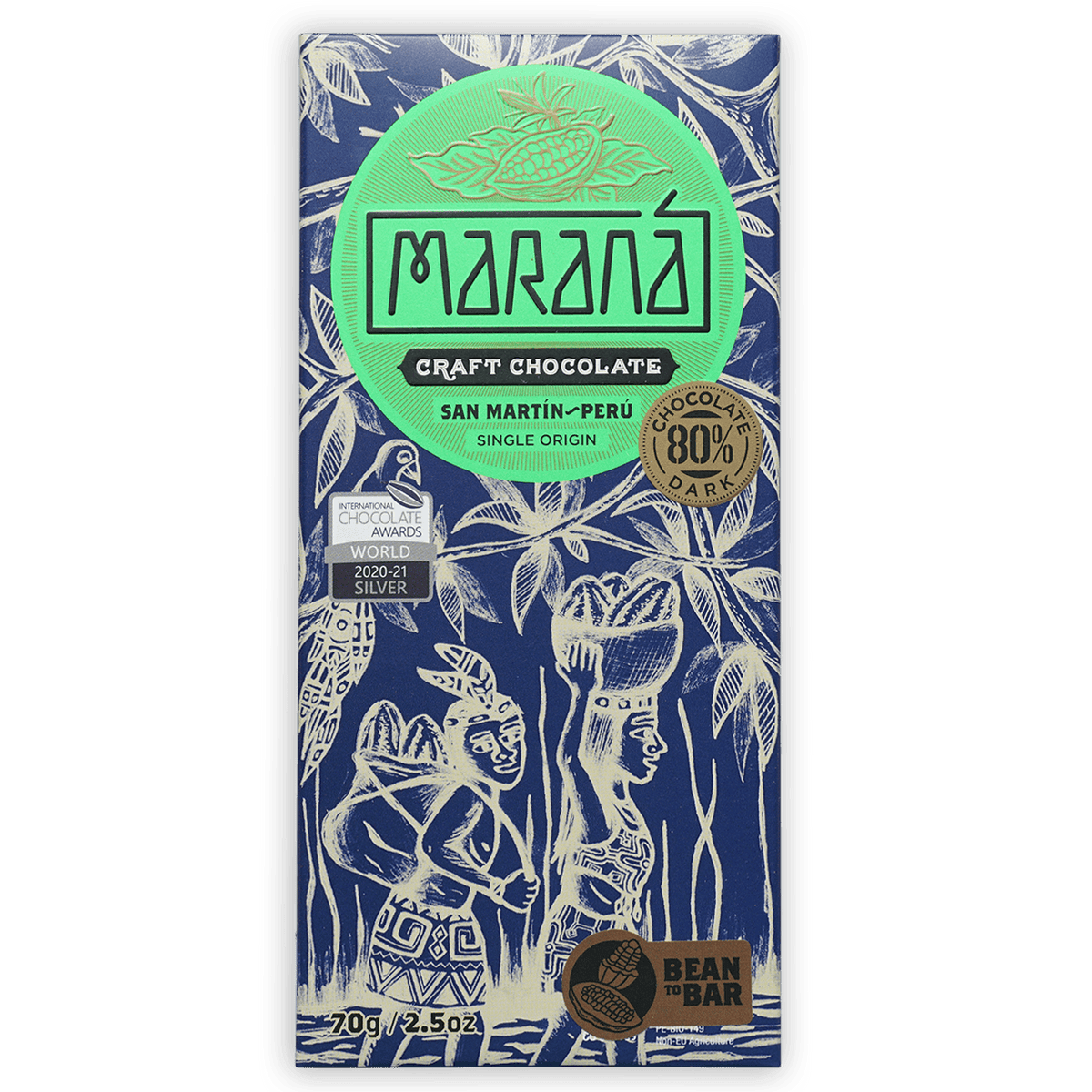 Marana San Martin 80% Peruvian Dark Chocolate Bar
