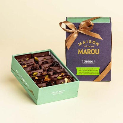 Marou Dark Chocolate Mendiants w/ Dried Fruit, Cashew & Pumpkin Seed 65% (Seasonal)