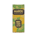 Marou Mint and Orange 68% Dong Nai mini bar in a green and gold wrapper with cacao pod illustrations.