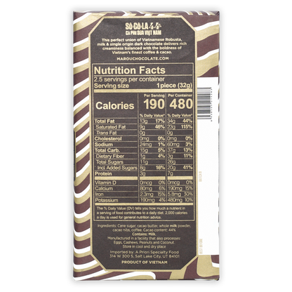 Marou Vietnamese Coffee Milk Chocolate 44%