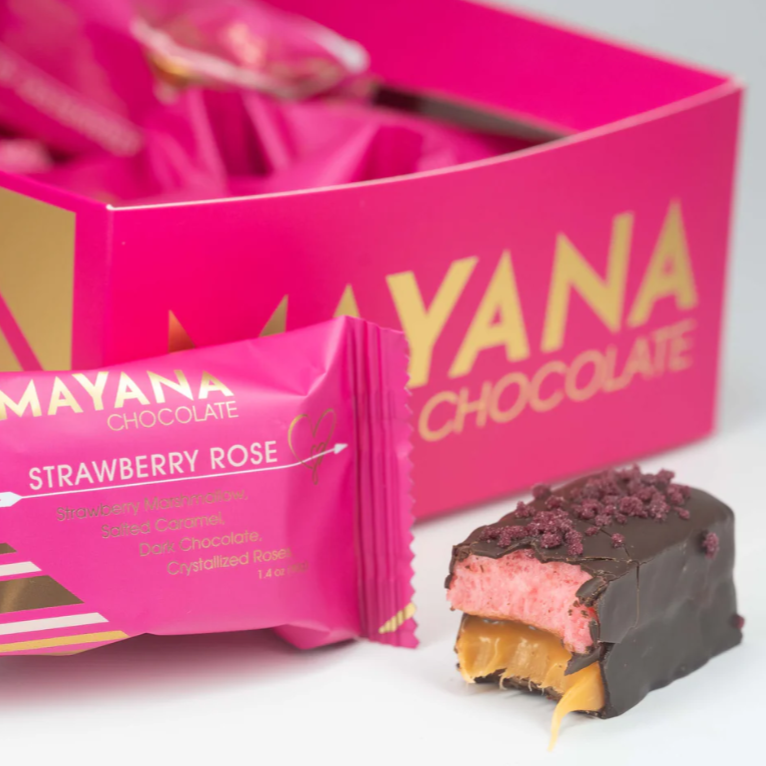 Mayana Chocolate Mini Strawberry Rose Bar