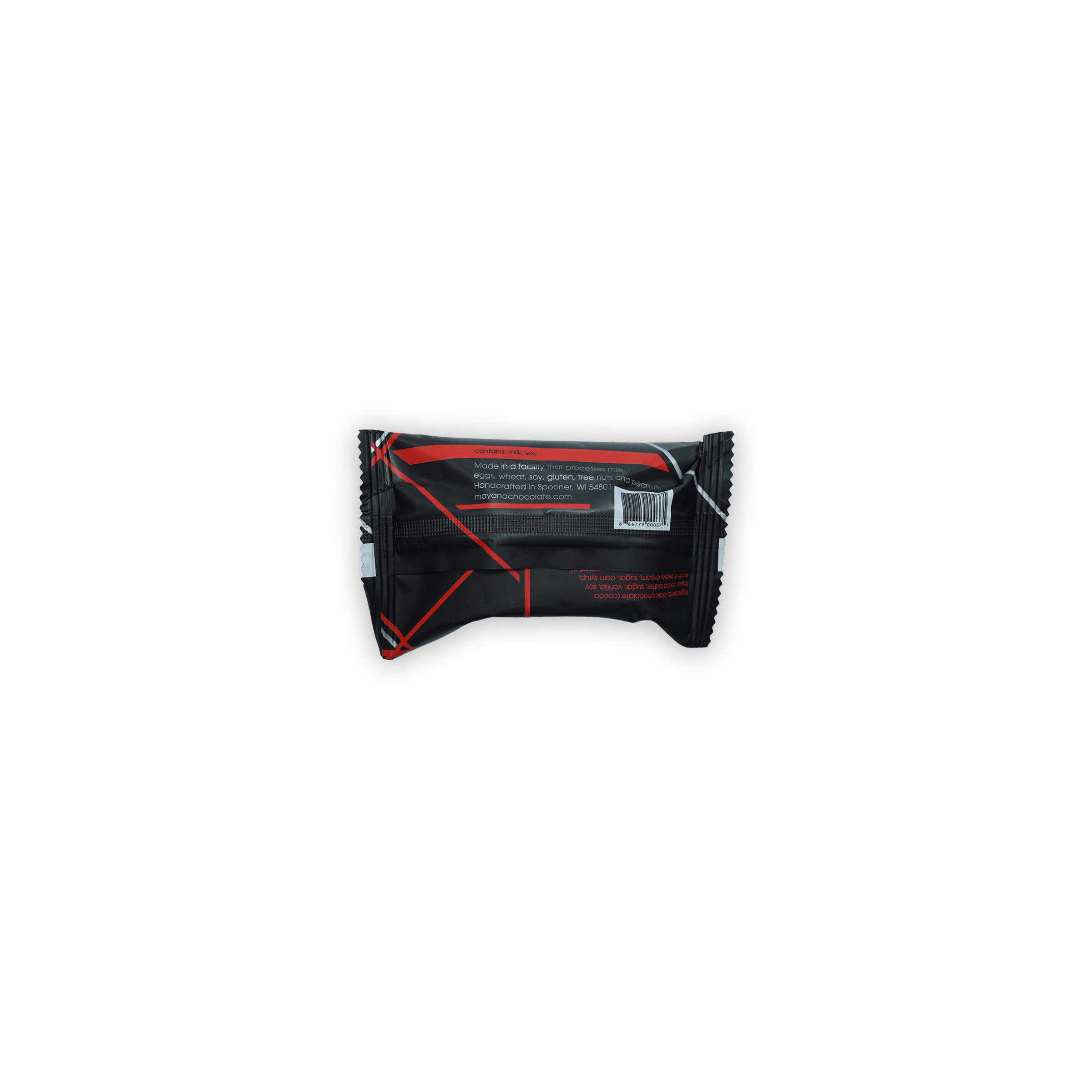 Mayana Chocolate Mini Peppermint Bar in black red glossy package
