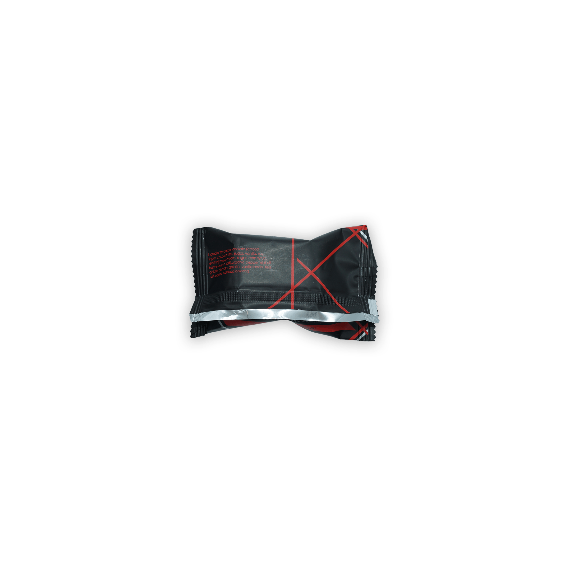 Mayana Chocolate Mini Peppermint Bar in black red pack with silver seal