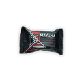 Sleek black and red Mayana Chocolate Peppermint Mini Bar with geometric design