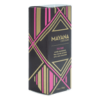 Mayana Chocolate Fix Bar in sleek black box with pink gold patterns