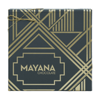 Mayana luxury caramels gift box, 16 pcs, gray gold art deco design with ribbon