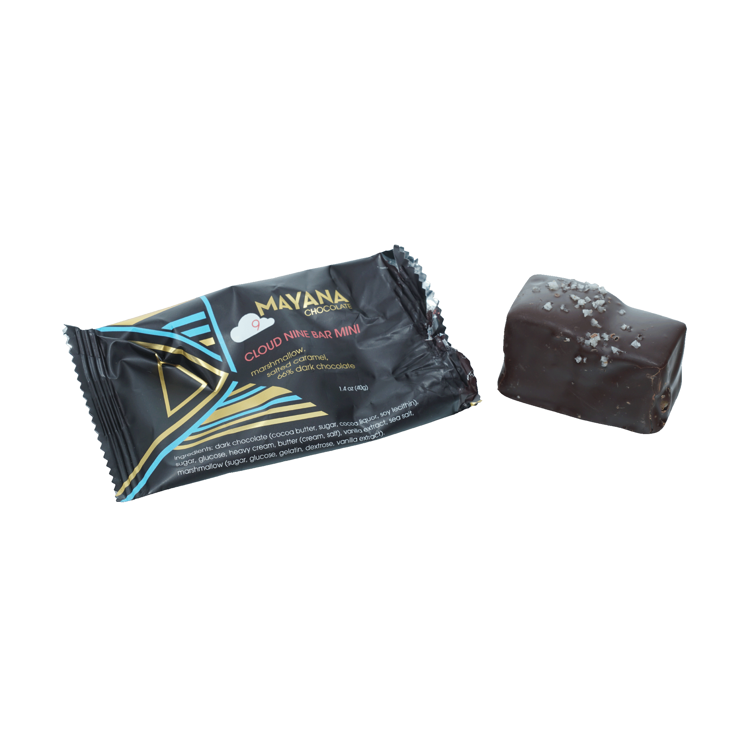 Mayana Chocolate Mini Cloud 9 Bar with sea salt flakes