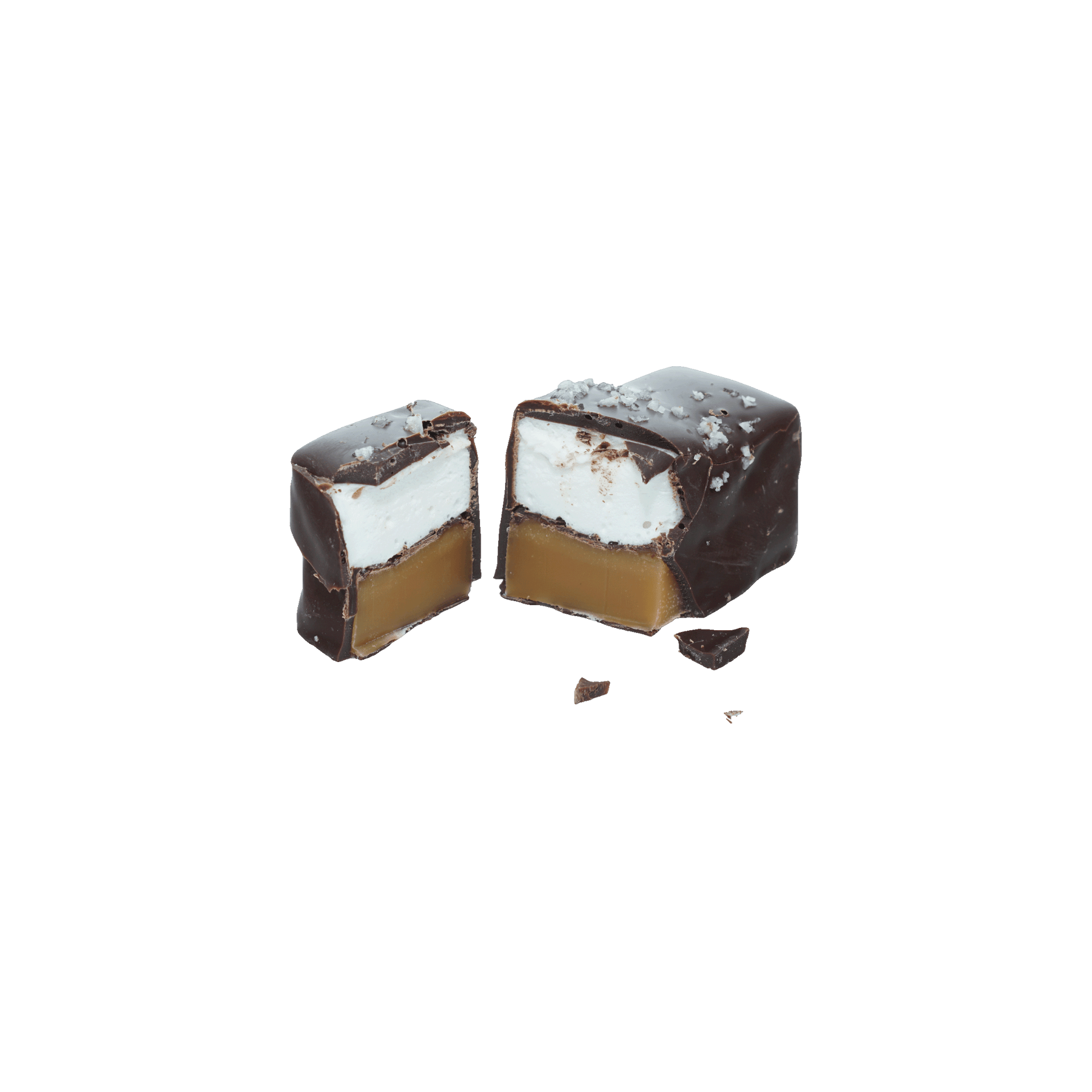 Mayana Chocolate Mini Cloud 9 Bar: square chocolate-covered caramel marshmallow
