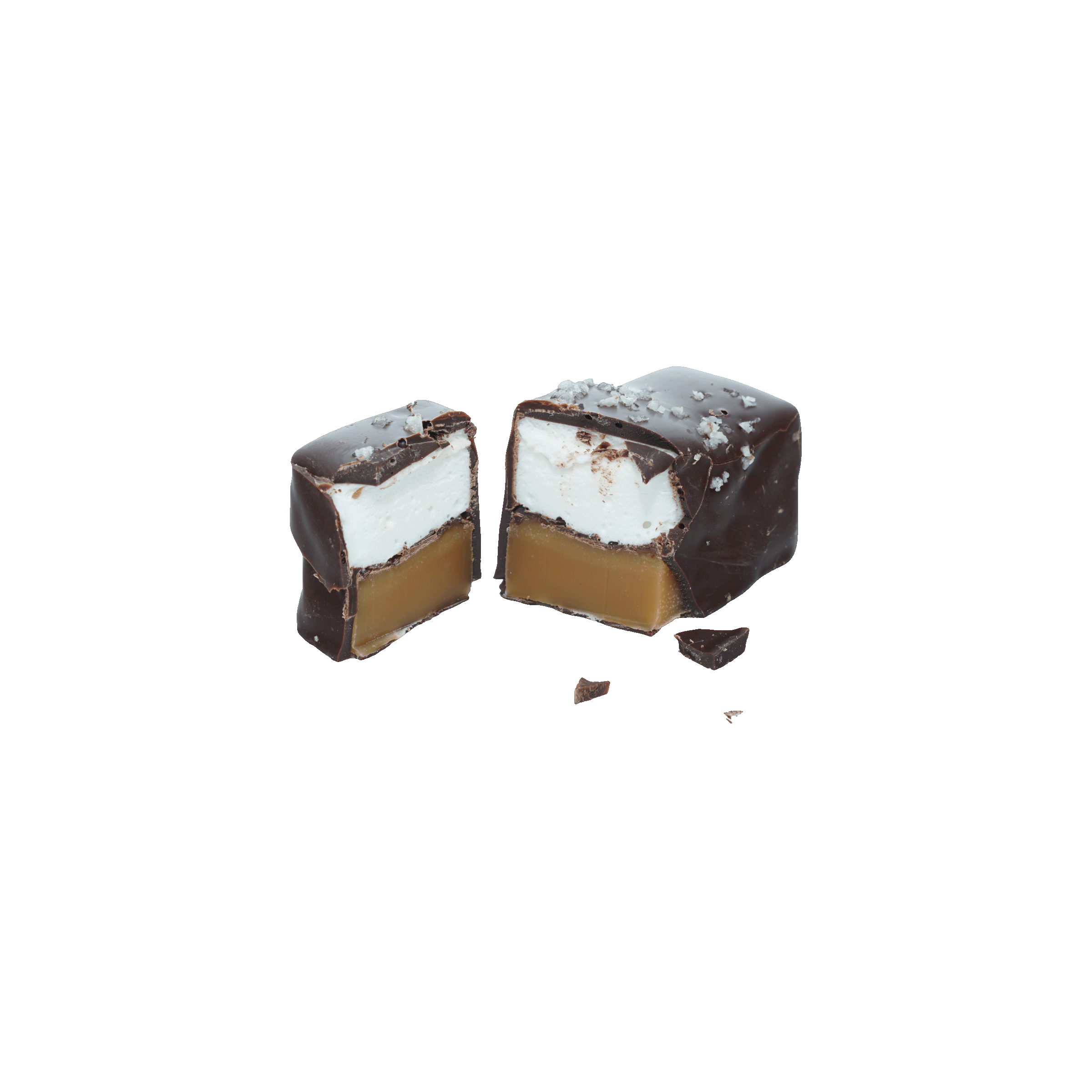 Mayana Chocolate Mini Cloud 9 Bar: square chocolate-covered caramel marshmallow