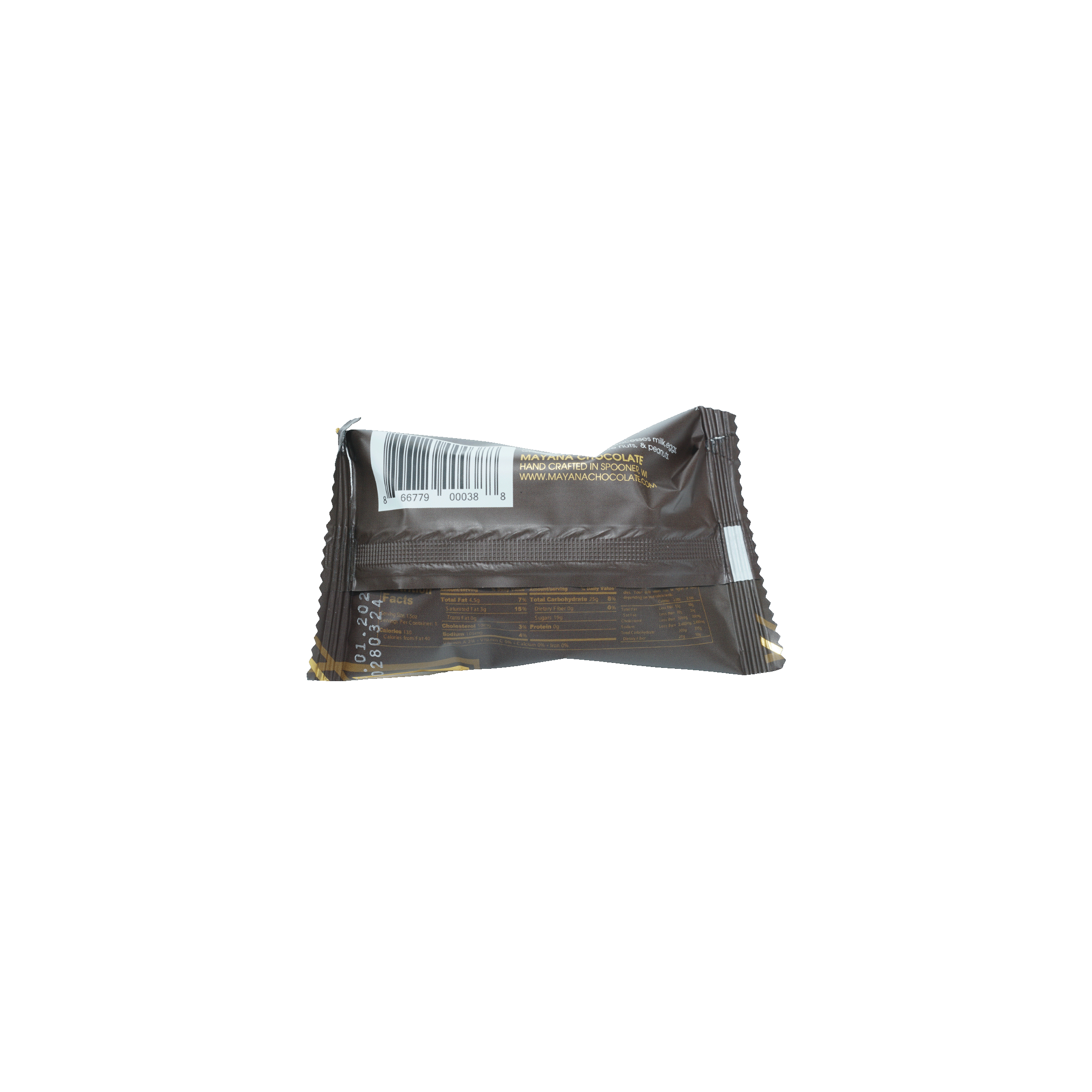 Mayana Chocolate Mini Coffee Break Bar dark brown foil-wrapped handmade chocolate