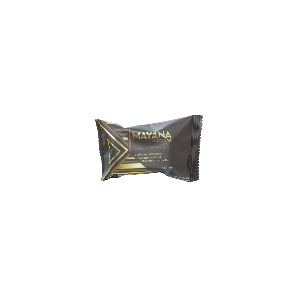 Mayana Chocolate Mini Coffee Break Bar with coffee marshmallow, espresso caramel, 70% dark chocolate