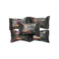 Black and pink foil-wrapped Mayana Chocolate Fix Bar mini energy bars