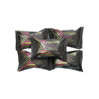 Black and pink foil-wrapped Mayana Chocolate Fix Bar mini energy bars