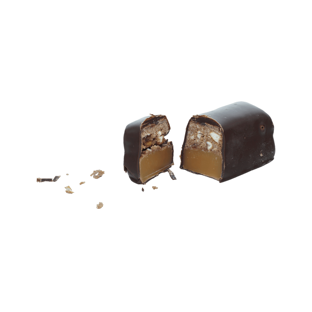 Broken Mayana Chocolate Mini Kitchen Sink Bar with nuts revealed