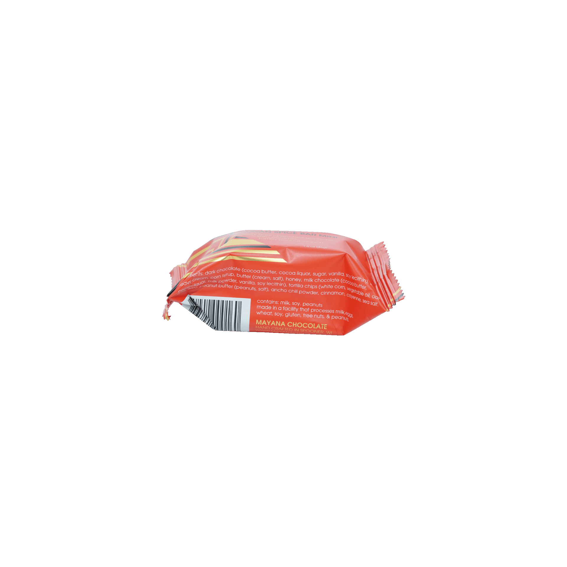 Mayana Chocolate Mini Mayan Spice Bar in red glossy wrapper
