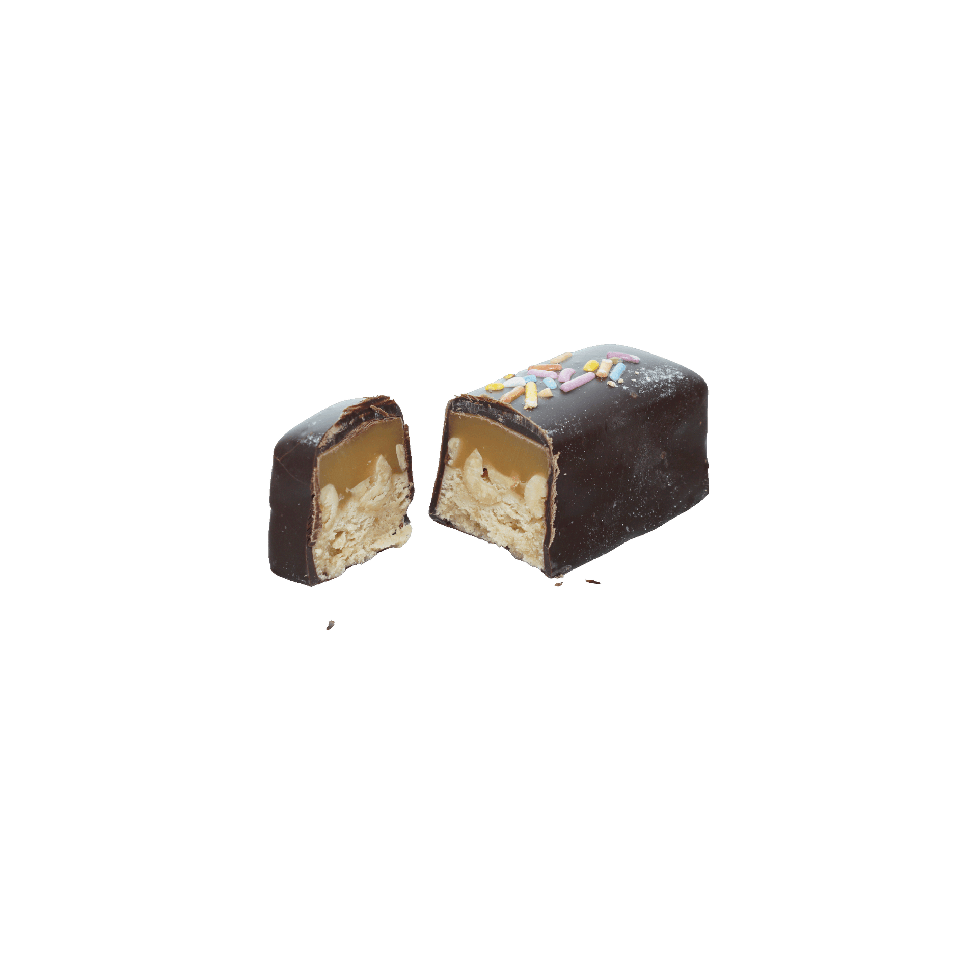 Mayana Chocolate Mini Pride Bar with caramel, filling and sprinkles