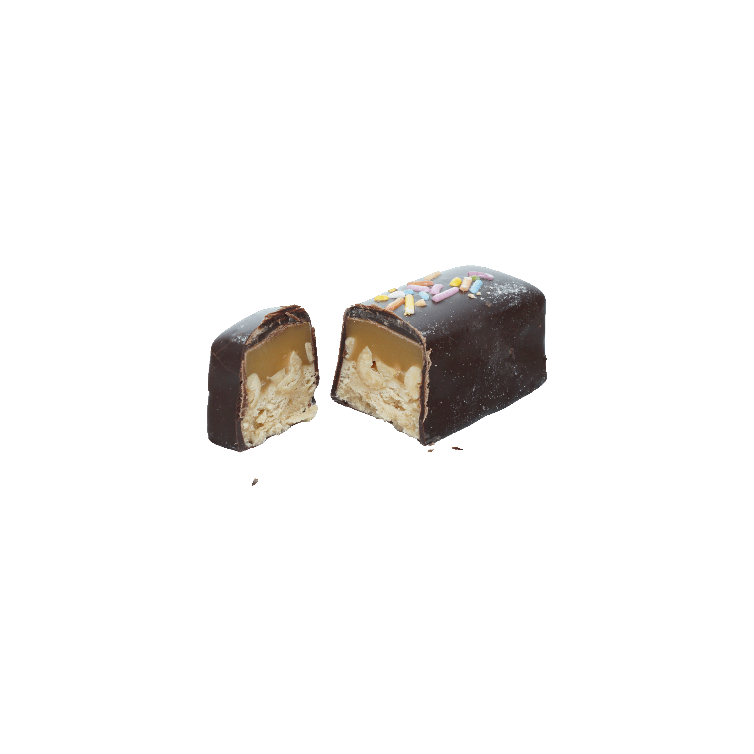 Mayana Chocolate Mini Pride Bar with caramel, filling and sprinkles