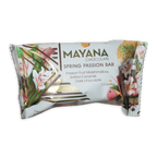 Mayana Chocolate Mini Spring Passion Bar in white gold foil wrapper