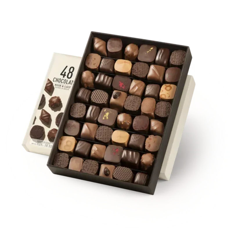 Michel Cluizel 48-piece mixed chocolate bon bons gift box with luxurious truffles