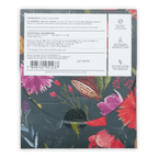 Mission chocolate 100 percent cacao dark chocolate bar wrapped in vibrant floral paper with red and pink blossoms