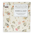 Mission Chocolates Romeo & Juliet white chocolate bar with floral packaging
