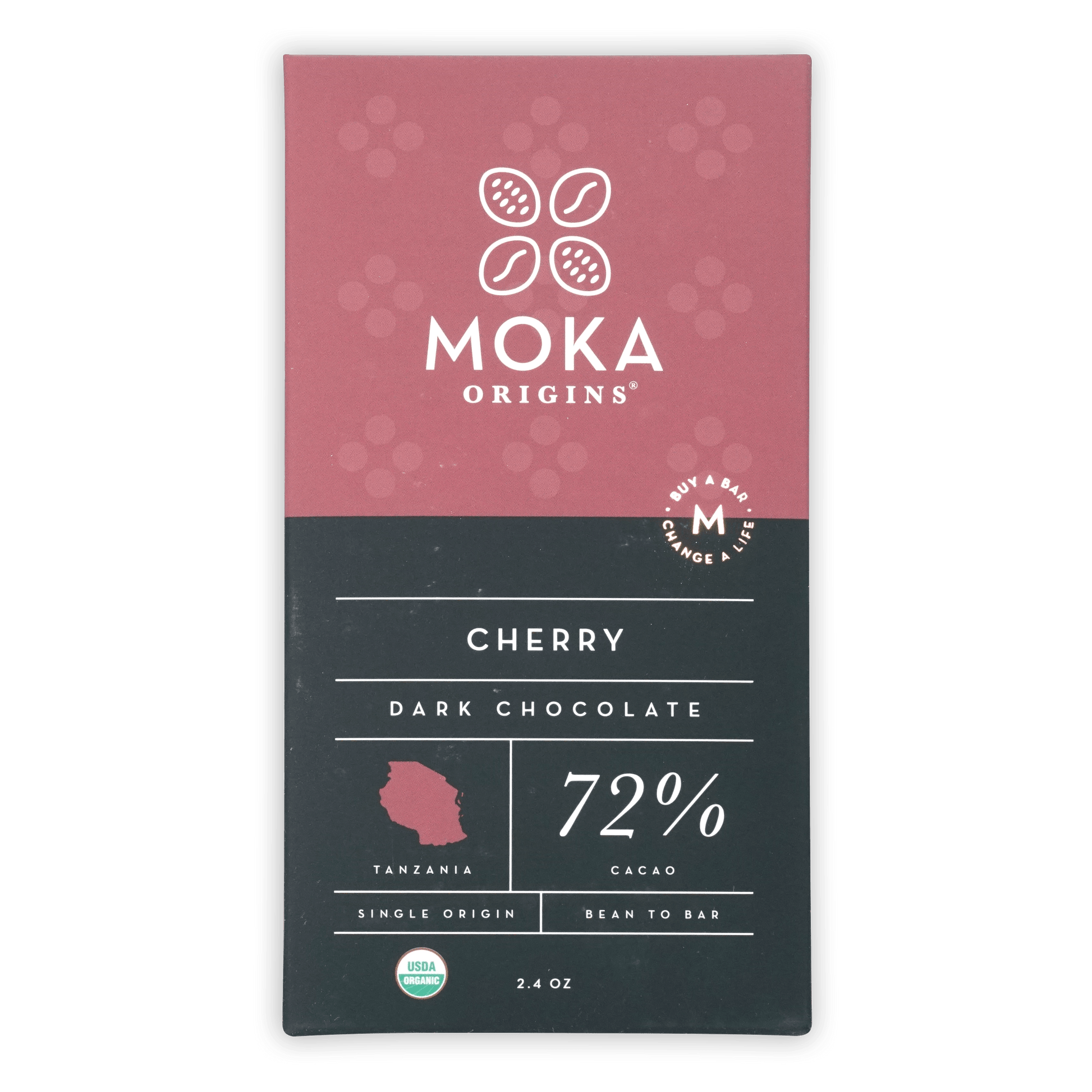 Moka Cherry Dark Chocolate Bar 72% Tanzania – Bar & Cocoa Moka Cherry Dark Chocolate Bar 72% Tanzania – Bar & Cocoa