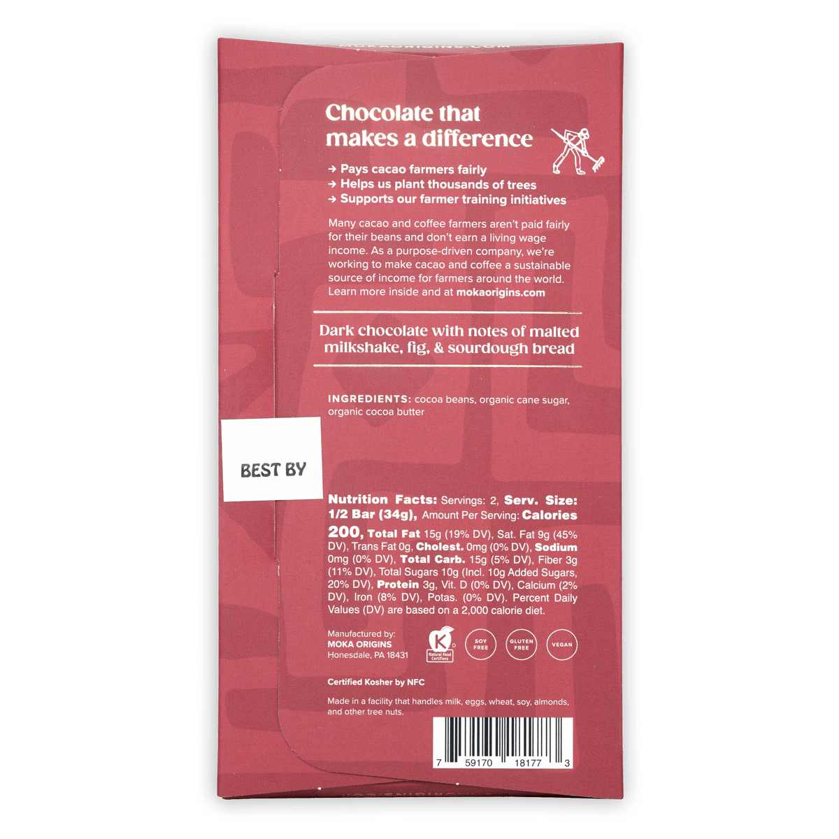 Moka Cameroon 72% Dark Chocolate Bar – Bar & Cocoa