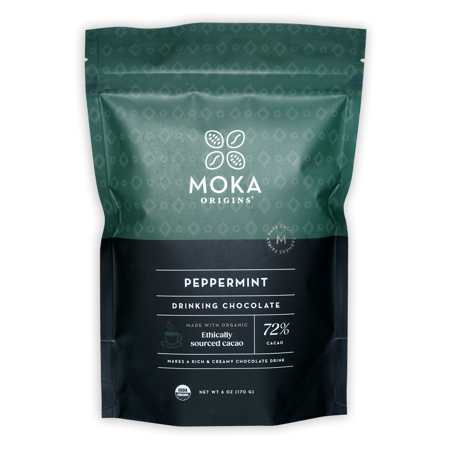 Moka Drinking Chocolate Dark Peppermint 72%