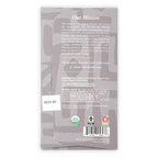 Moka Dark Ghana 72% gray wrapper with organic fair-trade certifications
