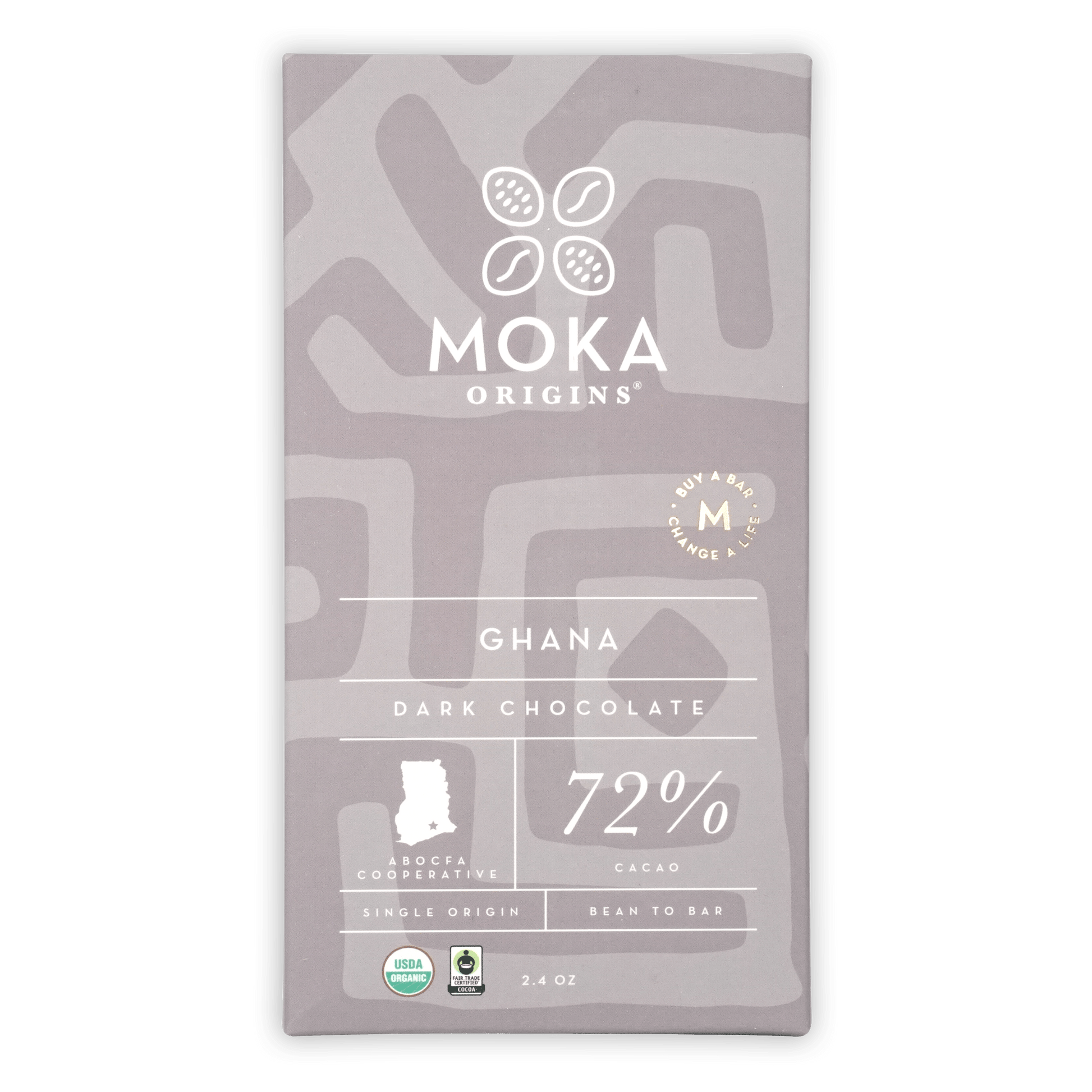 Moka Ghana 72% Organic Fair Trade Dark Chocolate – Bar & Cocoa Moka Ghana 72% Organic Fair Trade Dark Chocolate – Bar & Cocoa