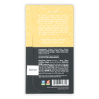 Moka Origins yellow black organic ginger dark chocolate bar with lemon ginger 72%