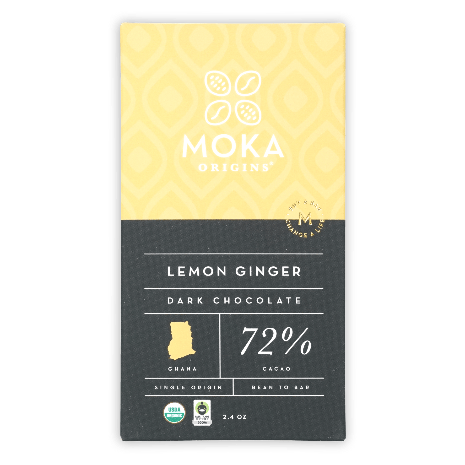 Moka Lemon Ginger Dark Chocolate Bar 72% Cacao – Bar & Cocoa Moka Lemon Ginger Dark Chocolate Bar 72% Cacao – Bar & Cocoa