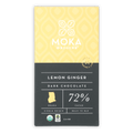 Moka lemon ginger dark chocolate bar 72% cacao from Ghana
