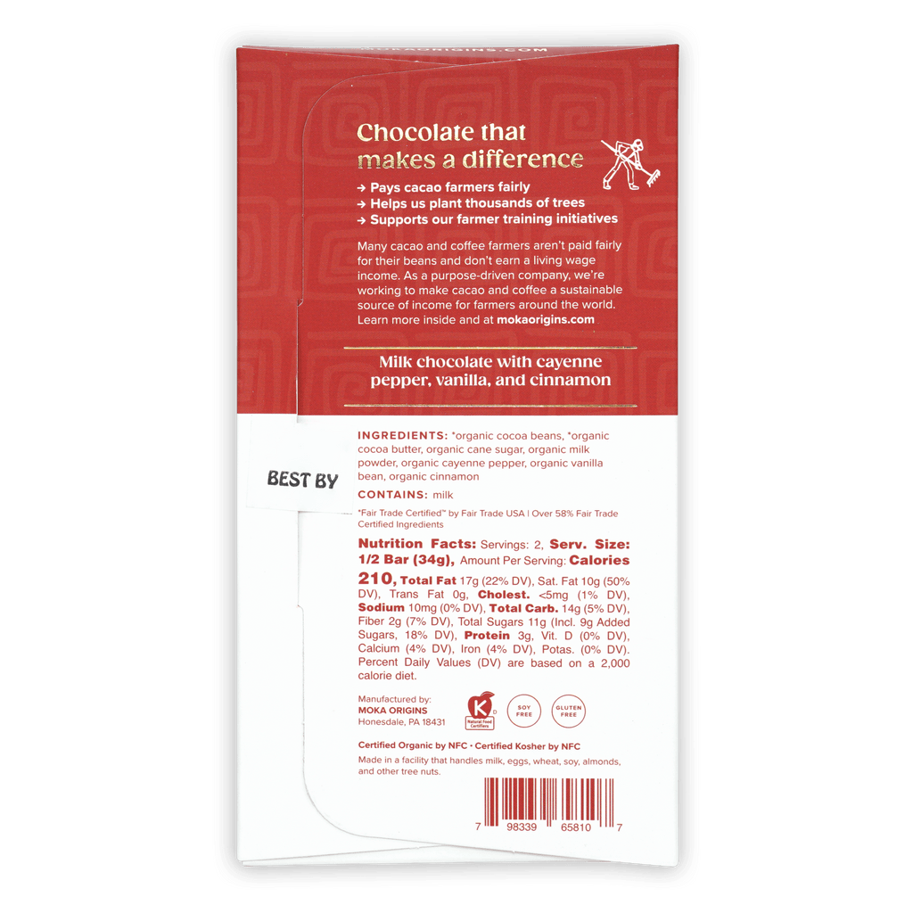 Moka Mexican Spice Milk Chocolate 58% (Seasonal)