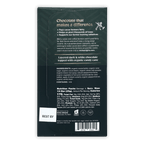 Back of the green Moka Origins peppermint box with ingredients and a nutrition facts panel.