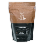 Moka Origins pure dark drinking chocolate 72% cacao resealable pouch