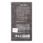Moka Dark Tanzania 100% chocolate bar wrapper in dark gray with gold text
