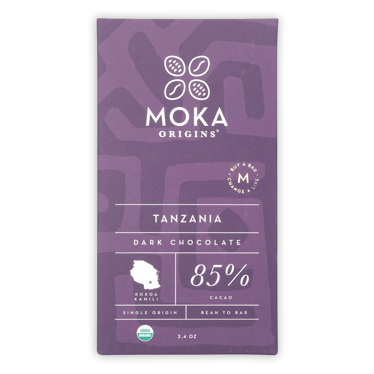 Moka Dark Tanzania 85% Single Origin Chocolate Bar