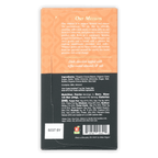 Back of Moka Origins Dark Chocolate w/ Toffee Almonds 72% wrapper