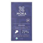 Moka Origins Uganda dark chocolate bar, 72% cacao, single origin bean-to-bar