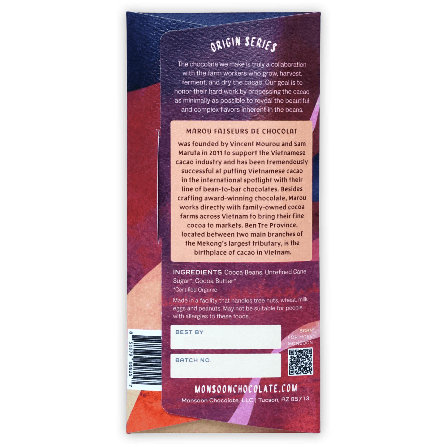 Monsoon Chocolate Ben Tre Dark 70% (Limited Release)